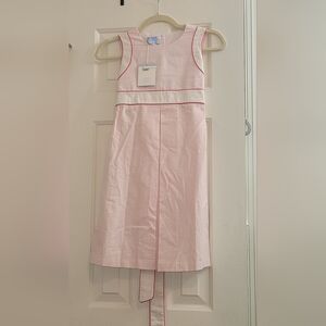 Bella Bliss Pink Seers Piped Sleeveless A Line Party Dress